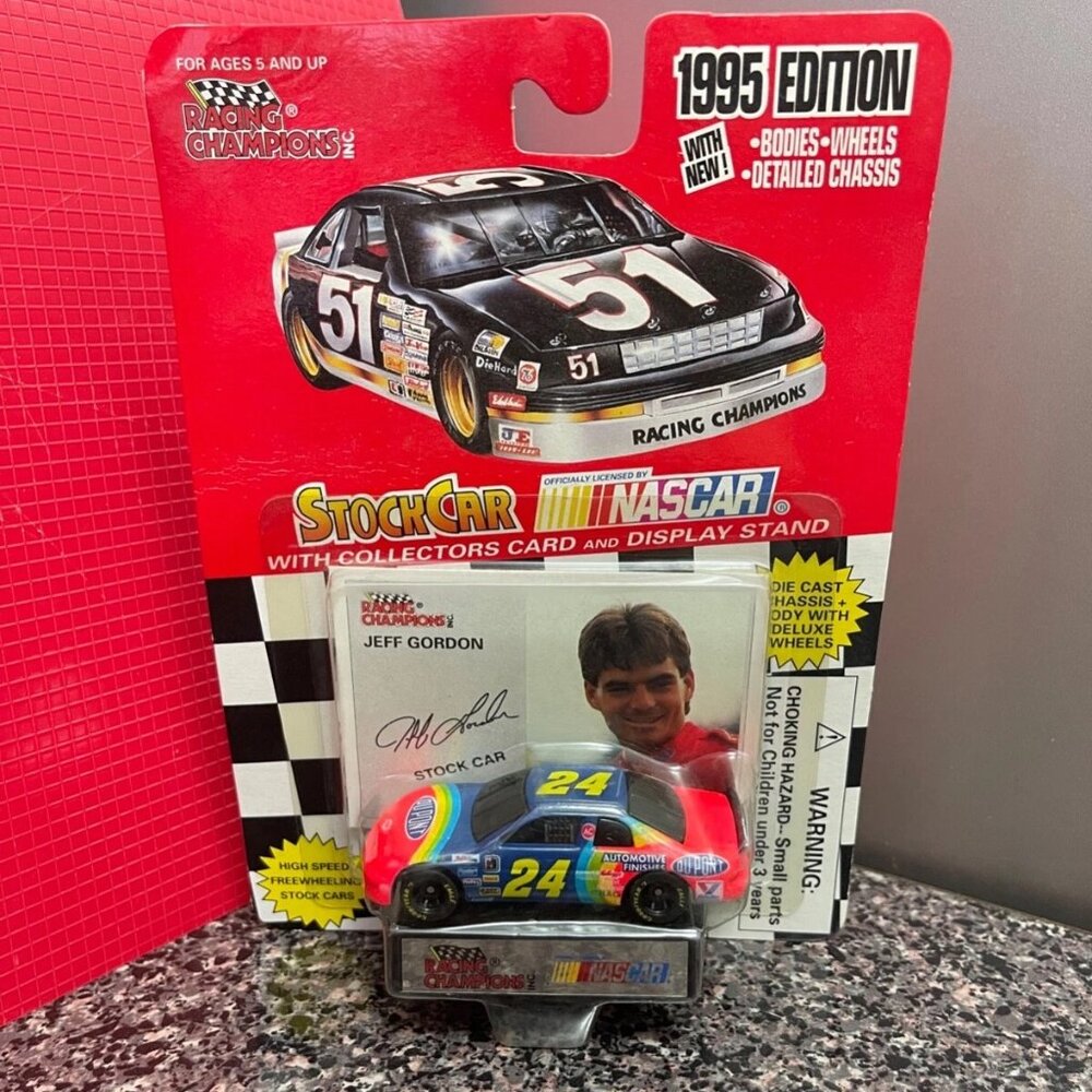 Racing Champions | NASCAR | 1995 Edition | Jeff Gordon | Collector's Card Stand